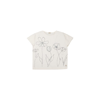 35 Blusa in cotone-lino-seta dipinta a mano -  Corolla S09 Donna