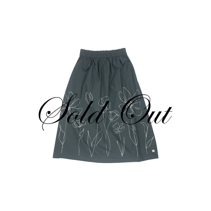 36 Gonna lunga arricciata dipinta a mano - Mistral S11 Donna