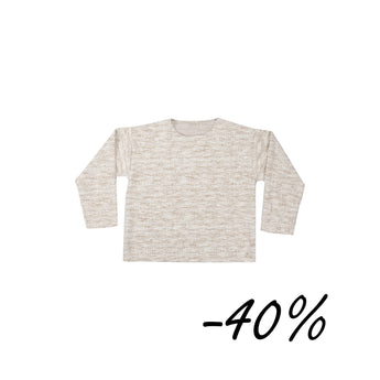42 Maglia spalla scesa in cotone bouclè - Tenerezza S07 Donna