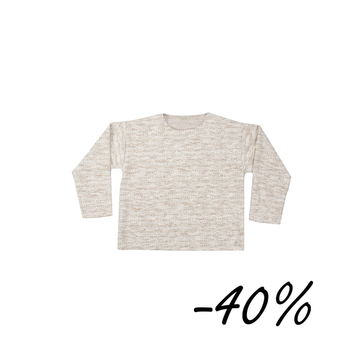 42 Maglia spalla scesa in cotone bouclè - Tenerezza S07 Donna
