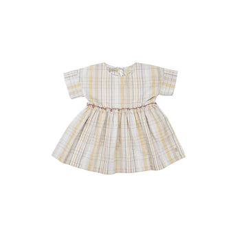 08 Abito in lino-cotone a  quadri -  Aria S43