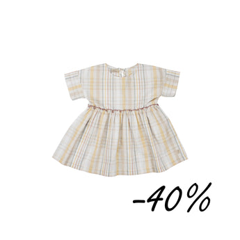 08 Abito in lino-cotone a  quadri -  Aria S43