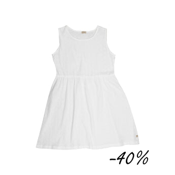 48 Abito corto in sangallo di cotone bianco -  Romantico S01 Donna