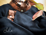 36 Maglia spalla scesa in lana operata - Tenerezza W05 Donna