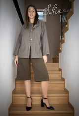 11 Bermuda in saglia di cotone -  Bocciolo S11 Donna