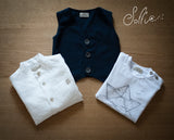 17 Camicia manica lunga coreana in lino -  Respiro S14-B