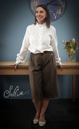 11 Bermuda in saglia di cotone -  Bocciolo S11 Donna