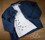 23 T-shirt scatoletta dipinta a mano  - Petalo S03 Donna