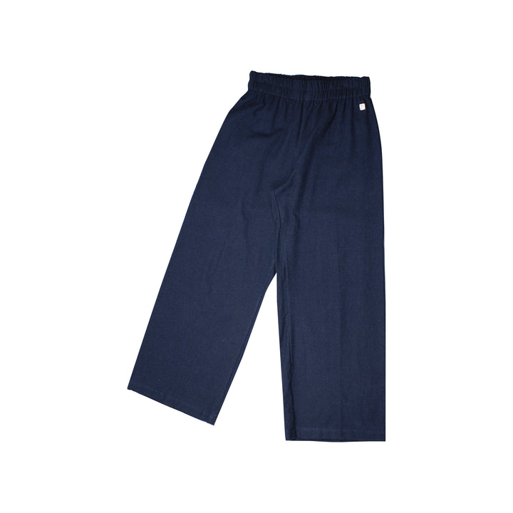 21 Pantalone palazzo in flanella di cotone -  Bocciolo S07 Donna