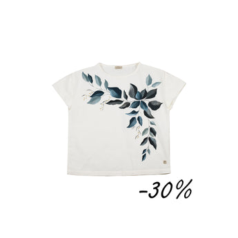 42 Blusa in cotone-lino-seta dipinta a mano -  Corolla S09 Donna
