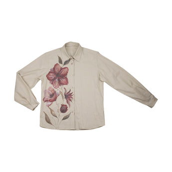 17 Camicia manica lunga in cotone dipinta a mano  - Corolla W22 Donna
