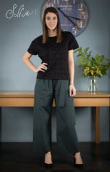 33 Blusa in shantung di seta nera -  Corolla S09 Donna