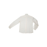 12 Camicia manica lunga in cotone con rouche  - Corolla S21 Donna