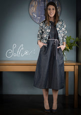 45 Abito lungo in denim fiammato -  Romantico S15 Donna