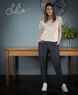 29 T-shirt scatoletta dipinta a mano - Petalo S03 Donna