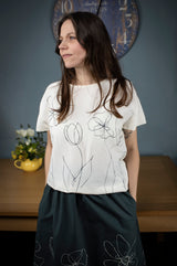 36 Gonna lunga arricciata dipinta a mano - Mistral S11 Donna