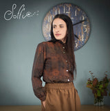 31 Camicia manica lunga in jacquard di cotone  - Corolla W20 Donna