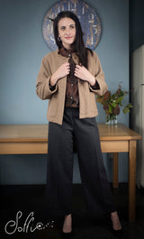 40 Pantalone palazzo in lana -  Bocciolo S07 Donna