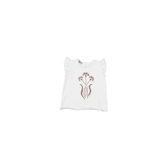 002 T-shirt dipinta a mano fiori art nouveau - Carezza S18