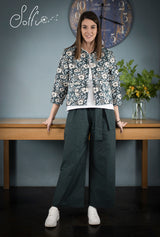 47 Giacchina morbida in jacquard floreale  - Maestrale S20 Donna