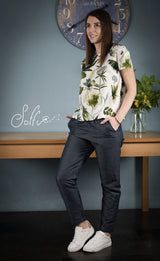 39 Blusa in popeline stampato -  Corolla S09 Donna