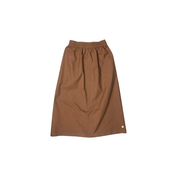 32 Gonna lunga arricciata in rasatello di cotone - Mistral S14 Donna