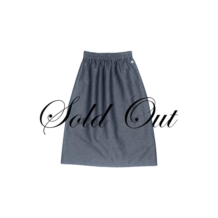 25 Gonna lunga arricciata in denim - Mistral S11 Donna