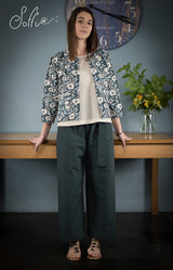 47 Giacchina morbida in jacquard floreale  - Maestrale S20 Donna