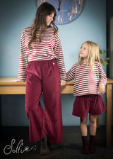 38 Pantalone palazzo in velluto costina -  Bocciolo S07 Donna