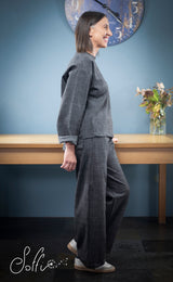 26 Pantalone palazzo in punto Milano  -  Bocciolo S08 Donna