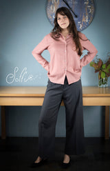 40 Pantalone palazzo in lana -  Bocciolo S07 Donna