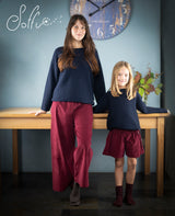 38 Pantalone palazzo in velluto costina -  Bocciolo S07 Donna