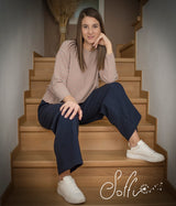 24 Maglia in cotone-lana rigata - Tenerezza W05 Donna