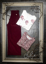 41 T-shirt manica lunga dipinta a mano - Petalo W02 Donna