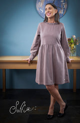 15 Abito midi in cotone garzato -  Romantico W18 Donna