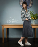 47 Giacchina morbida in jacquard floreale  - Maestrale S20 Donna