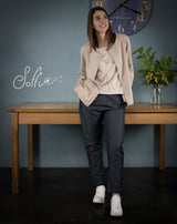 29 T-shirt scatoletta dipinta a mano - Petalo S03 Donna