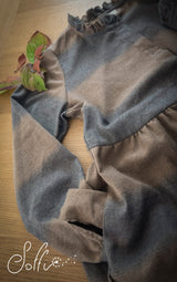 13 Abito lungo in cotone garzato -  Romantico W14 Donna