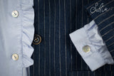 21 Camicia manica lunga in cotone con rouche  - Corolla S21 Donna