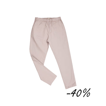 30 Pantalone gamba diritta in cotone operato - Bocciolo S06 Donna