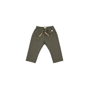 07 Pantaloncino in morbido Punto Milano verde muschio -  Libeccio S22