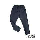 44 Pantalone gamba diritta in denim fiammato - Bocciolo S06 Donna