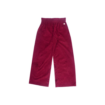 38 Pantalone palazzo in velluto costina -  Bocciolo S07 Donna