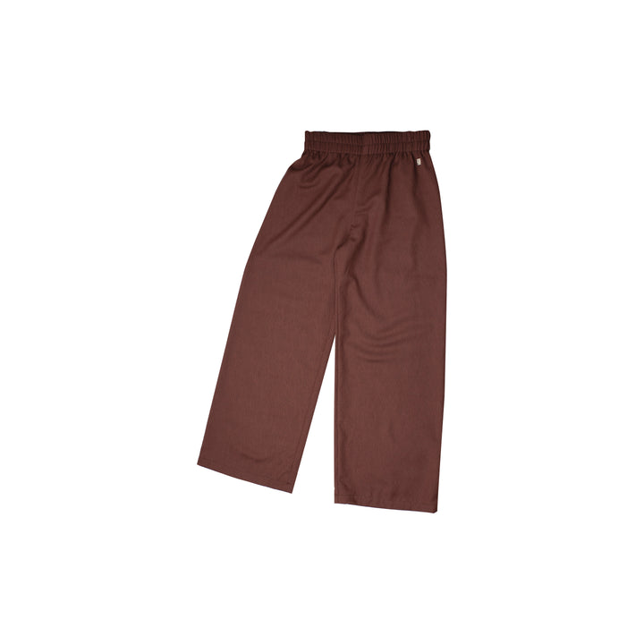 18 Pantalone palazzo in lana amaranto -  Bocciolo S07 Donna