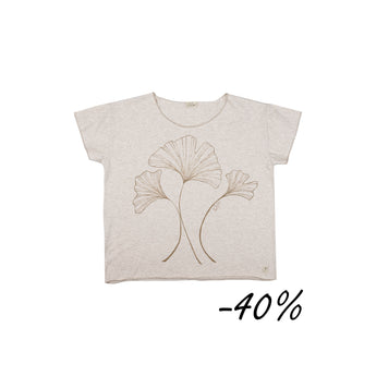 29 T-shirt scatoletta dipinta a mano - Petalo S03 Donna