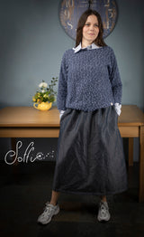 27 Maglia spalla scesa in misto cotone operato - Tenerezza S08 Donna