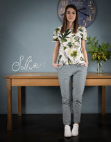 39 Blusa in popeline stampato -  Corolla S09 Donna