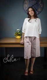 30 Bermuda in lino-viscosa -  Bocciolo S11 Donna