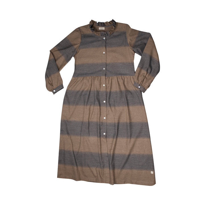 13 Abito lungo in cotone garzato -  Romantico W14 Donna