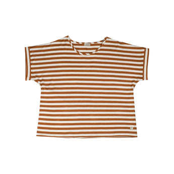 052 T-shirt manica corta righe  - Petalo S03 Donna